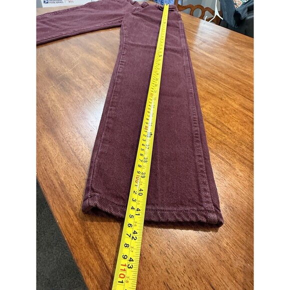 Vintage Wrangler Maroon Jeans 7x32 Riding  Women’s 80s Cowgirl VTG - Picture 3 of 10